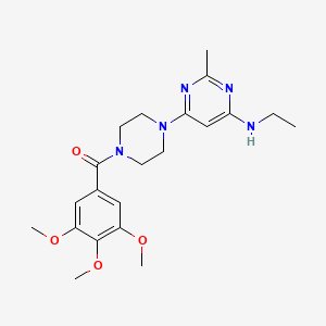 molecular formula C21H29N5O4 B5920400 N-ethyl-2-methyl-6-[4-(3,4,5-trimethoxybenzoyl)-1-piperazinyl]-4-pyrimidinamine 