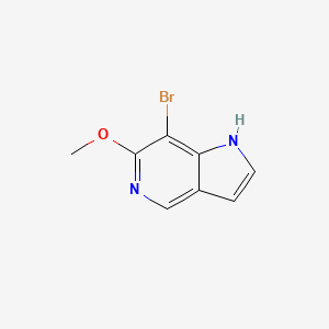 molecular formula C8H7BrN2O B592041 7-Bromo-6-methoxy-1H-pyrrolo[3,2-c]pyridine CAS No. 1190314-42-1