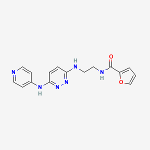 molecular formula C16H16N6O2 B5920483 N-(2-{[6-(4-pyridinylamino)-3-pyridazinyl]amino}ethyl)-2-furamide 