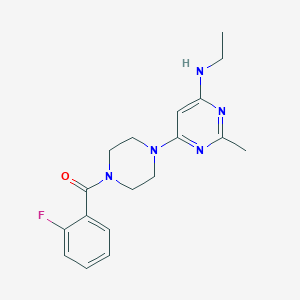 molecular formula C18H22FN5O B5920497 N-ethyl-6-[4-(2-fluorobenzoyl)-1-piperazinyl]-2-methyl-4-pyrimidinamine 