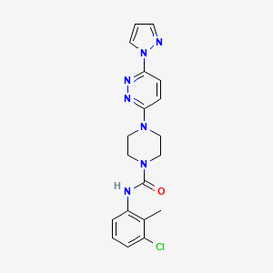 molecular formula C19H20ClN7O B5920574 N-(3-chloro-2-methylphenyl)-4-[6-(1H-pyrazol-1-yl)-3-pyridazinyl]-1-piperazinecarboxamide 