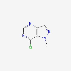 molecular formula C6H5ClN4 B592060 7-chloro-1-methyl-1H-pyrazolo[4,3-d]pyrimidine CAS No. 923282-39-7