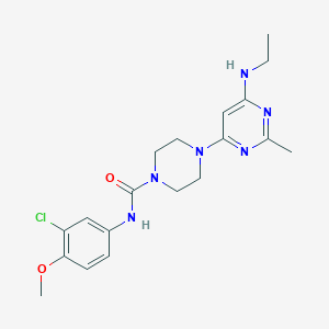 molecular formula C19H25ClN6O2 B5920611 N-(3-chloro-4-methoxyphenyl)-4-[6-(ethylamino)-2-methyl-4-pyrimidinyl]-1-piperazinecarboxamide 