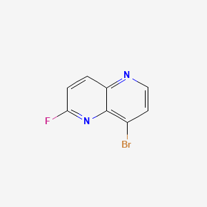 molecular formula C8H4BrFN2 B592066 8-Bromo-2-fluoro-1,5-naphthyridine CAS No. 1432322-85-4