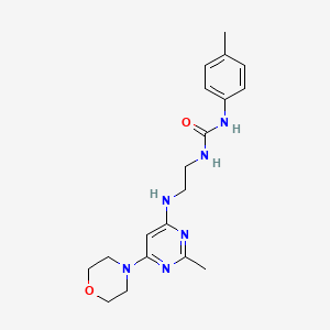 molecular formula C19H26N6O2 B5920757 N-(2-{[2-methyl-6-(4-morpholinyl)-4-pyrimidinyl]amino}ethyl)-N'-(4-methylphenyl)urea 