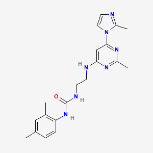 molecular formula C20H25N7O B5920760 N-(2,4-dimethylphenyl)-N'-(2-{[2-methyl-6-(2-methyl-1H-imidazol-1-yl)-4-pyrimidinyl]amino}ethyl)urea 