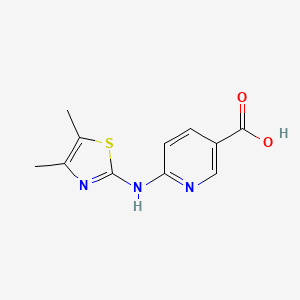 molecular formula C11H11N3O2S B592080 6-((4,5-Dimethylthiazol-2-yl)amino)nicotinic acid CAS No. 1273946-12-5