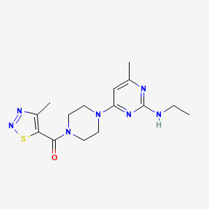molecular formula C15H21N7OS B5920801 N-ethyl-4-methyl-6-{4-[(4-methyl-1,2,3-thiadiazol-5-yl)carbonyl]-1-piperazinyl}-2-pyrimidinamine 
