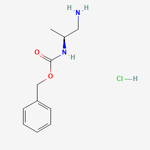 molecular formula C11H17ClN2O2 B592081 S-2-N-Cbz-Propane-1,2-diamine hydrochloride CAS No. 850033-71-5