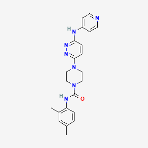 molecular formula C22H25N7O B5920817 N-(2,4-dimethylphenyl)-4-[6-(4-pyridinylamino)-3-pyridazinyl]-1-piperazinecarboxamide 