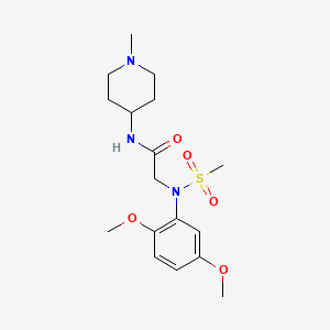 molecular formula C17H27N3O5S B5920840 N~2~-(2,5-dimethoxyphenyl)-N~1~-(1-methyl-4-piperidinyl)-N~2~-(methylsulfonyl)glycinamide 