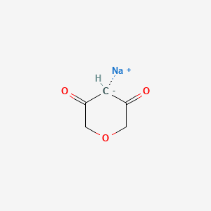 molecular formula C5H5NaO3 B592085 sodium;pyran-4-ide-3,5-dione CAS No. 879127-67-0