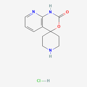 molecular formula C11H14ClN3O2 B592092 Spiro[piperidine-4,4'-pyrido[2,3-d][1,3]oxazin]-2'(1'H)-one hydrochloride CAS No. 1038866-44-2