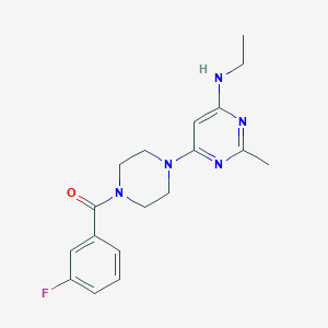 molecular formula C18H22FN5O B5920928 N-ethyl-6-[4-(3-fluorobenzoyl)-1-piperazinyl]-2-methyl-4-pyrimidinamine 