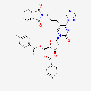 [(2R,3S,5R)-5-[5-[2-(1,3-dioxoisoindol-2-yl)oxyethyl]-2-oxo-4-(1,2,4-triazol-1-yl)pyrimidin-1-yl]-3-(4-methylbenzoyl)oxyoxolan-2-yl]methyl 4-methylbenzoate
