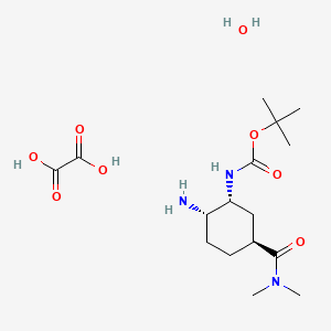 tert-butyl ((1R,2S,5S)-2-amino-5-(dimethylcarbamoyl)cyclohexyl)carbamate oxalate hydrate