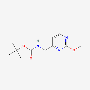 molecular formula C11H17N3O3 B592099 tert-Butyl ((2-methoxypyrimidin-4-yl)methyl)carbamate CAS No. 1632285-98-3