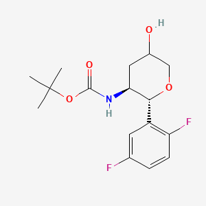 tert-Butyl ((2R,3S)-2-(2,5-difluorophenyl)-5-hydroxytetrahydro-2H-pyran-3-yl)carbamate