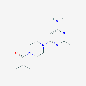 molecular formula C17H29N5O B5921019 N-ethyl-6-[4-(2-ethylbutanoyl)-1-piperazinyl]-2-methyl-4-pyrimidinamine 