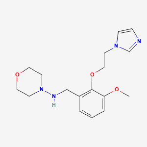 molecular formula C17H24N4O3 B5921042 N-{2-[2-(1H-imidazol-1-yl)ethoxy]-3-methoxybenzyl}-4-morpholinamine 