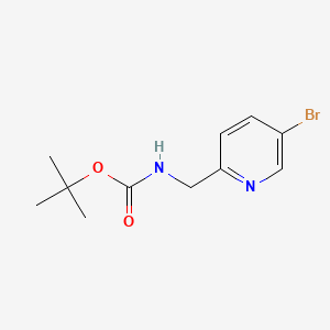 molecular formula C11H15BrN2O2 B592105 tert-Butyl ((5-bromopyridin-2-yl)methyl)carbamate CAS No. 1188477-11-3