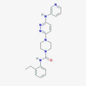 molecular formula C22H25N7O B5921074 N-(2-ethylphenyl)-4-[6-(3-pyridinylamino)-3-pyridazinyl]-1-piperazinecarboxamide 