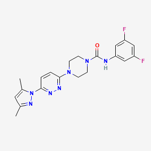 molecular formula C20H21F2N7O B5921190 N-(3,5-difluorophenyl)-4-[6-(3,5-dimethyl-1H-pyrazol-1-yl)-3-pyridazinyl]-1-piperazinecarboxamide 