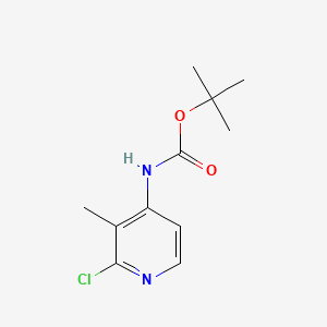 molecular formula C11H15ClN2O2 B592124 tert-Butyl (2-chloro-3-methylpyridin-4-yl)carbamate CAS No. 370864-66-7