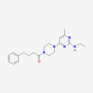 molecular formula C21H29N5O B5921296 N-ethyl-4-methyl-6-[4-(4-phenylbutanoyl)-1-piperazinyl]-2-pyrimidinamine 