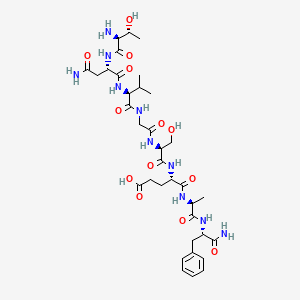 molecular formula C35H54N10O13 B592130 H-Thr-Asn-Val-Gly-Ser-Glu-Ala-Phe-NH2 CAS No. 132917-49-8