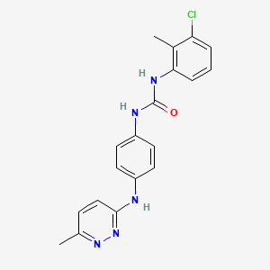 molecular formula C19H18ClN5O B5921348 N-(3-chloro-2-methylphenyl)-N'-{4-[(6-methyl-3-pyridazinyl)amino]phenyl}urea 