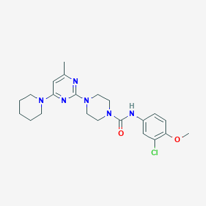 molecular formula C22H29ClN6O2 B5921366 N-(3-chloro-4-methoxyphenyl)-4-[4-methyl-6-(1-piperidinyl)-2-pyrimidinyl]-1-piperazinecarboxamide 