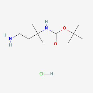 molecular formula C10H23ClN2O2 B592138 tert-Butyl (4-amino-2-methylbutan-2-yl)carbamate hydrochloride CAS No. 1179359-61-5