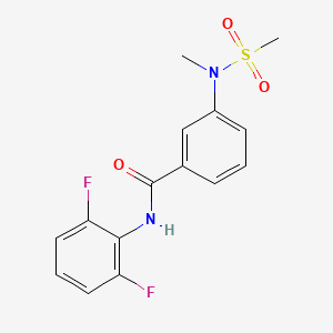 molecular formula C15H14F2N2O3S B5921404 N-(2,6-difluorophenyl)-3-[methyl(methylsulfonyl)amino]benzamide 