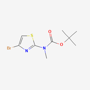 molecular formula C9H13BrN2O2S B592142 tert-Butyl (4-bromothiazol-2-yl)(methyl)carbamate CAS No. 1000576-79-3