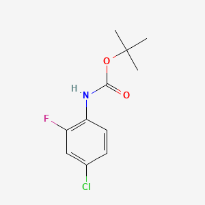 molecular formula C11H13ClFNO2 B592145 tert-Butyl (4-chloro-2-fluorophenyl)carbamate CAS No. 956828-47-0