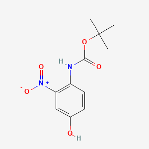 molecular formula C11H14N2O5 B592147 tert-Butyl (4-hydroxy-2-nitrophenyl)carbamate CAS No. 201811-20-3