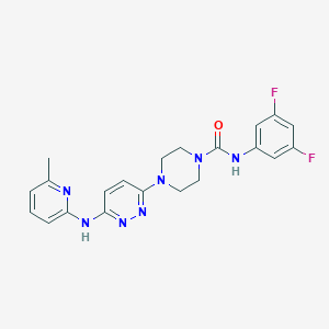 molecular formula C21H21F2N7O B5921527 N-(3,5-difluorophenyl)-4-{6-[(6-methyl-2-pyridinyl)amino]-3-pyridazinyl}-1-piperazinecarboxamide 