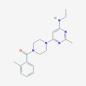 molecular formula C19H25N5O B5921544 N-ethyl-2-methyl-6-[4-(2-methylbenzoyl)-1-piperazinyl]-4-pyrimidinamine 