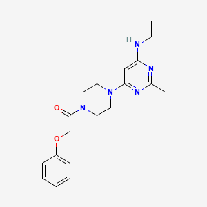 molecular formula C19H25N5O2 B5921576 N-ethyl-2-methyl-6-[4-(phenoxyacetyl)-1-piperazinyl]-4-pyrimidinamine 