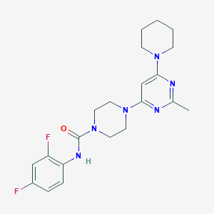 molecular formula C21H26F2N6O B5921579 N-(2,4-difluorophenyl)-4-[2-methyl-6-(1-piperidinyl)-4-pyrimidinyl]-1-piperazinecarboxamide 