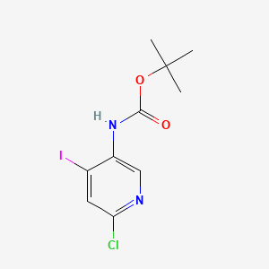 molecular formula C10H12ClIN2O2 B592161 tert-Butyl (6-chloro-4-iodopyridin-3-yl)carbamate CAS No. 400777-00-6