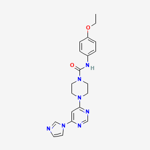 molecular formula C20H23N7O2 B5921622 N-(4-ethoxyphenyl)-4-[6-(1H-imidazol-1-yl)-4-pyrimidinyl]-1-piperazinecarboxamide 
