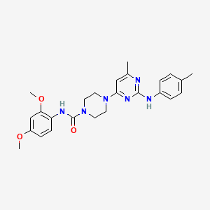 molecular formula C25H30N6O3 B5921642 N-(2,4-dimethoxyphenyl)-4-{6-methyl-2-[(4-methylphenyl)amino]-4-pyrimidinyl}-1-piperazinecarboxamide 