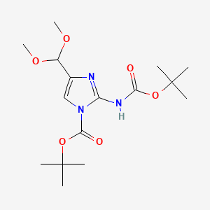 tert-Butyl 2-((tert-butoxycarbonyl)amino)-4-(dimethoxymethyl)-1H-imidazole-1-carboxylate