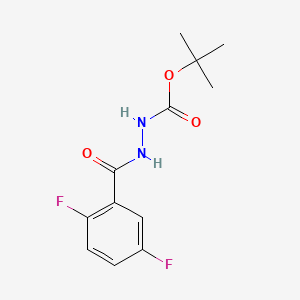 molecular formula C12H14F2N2O3 B592175 tert-Butyl 2-(2,5-difluorobenzoyl)hydrazinecarboxylate CAS No. 1079843-62-1