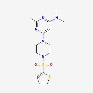 molecular formula C15H21N5O2S2 B5921760 N,N,2-trimethyl-6-[4-(2-thienylsulfonyl)-1-piperazinyl]-4-pyrimidinamine 
