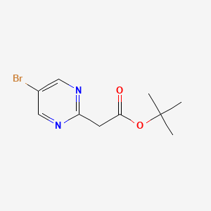 molecular formula C10H13BrN2O2 B592181 Tert-butyl 2-(5-bromopyrimidin-2-YL)acetate CAS No. 1114830-16-8