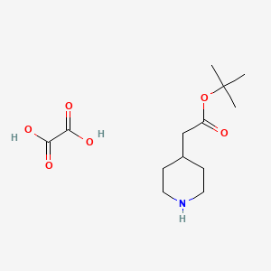 molecular formula C13H23NO6 B592186 tert-Butyl 2-(piperidin-4-yl)acetate oxalate CAS No. 1360438-13-6