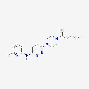 molecular formula C19H26N6O B5921897 N-(6-methyl-2-pyridinyl)-6-(4-pentanoyl-1-piperazinyl)-3-pyridazinamine 